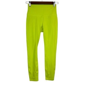 Lululemon Athletica High Rise Neon Yellow Green Leggings Size 4 🔥